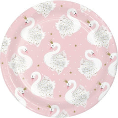 Swan Party Pattern Dessert Plates