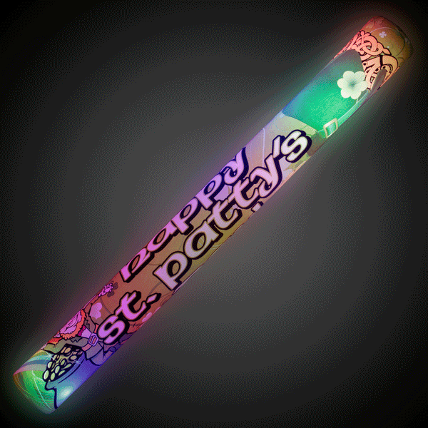 LED Light Up 16 Inch St.Patrick's Day Foam Stick Baton