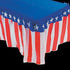 Patriotic Stripes Table Skirt With Stars On Edges | PartyGlowz