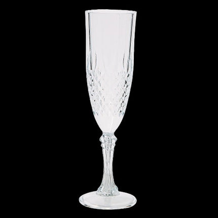 8 Oz Clear Patterned Champagne Flutes