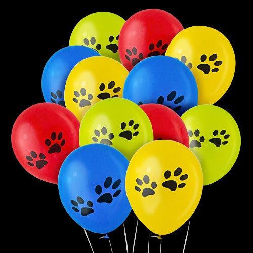 11 Paw Print Latex Balloons