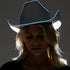 El Wire Light Up Cowboy Hat - Silver (White) & Blue