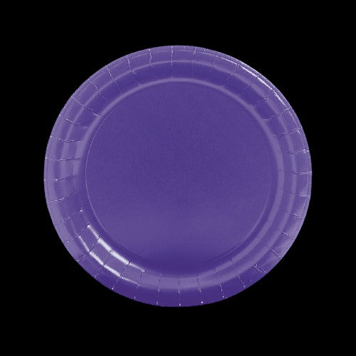 Purple Round Paper Dinner Plates