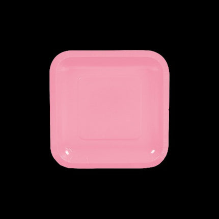 Candy Pink Square Paper Dessert Plates