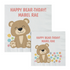 Personalized 1st Birthday Girl Teddy Bear Beverage Napkins