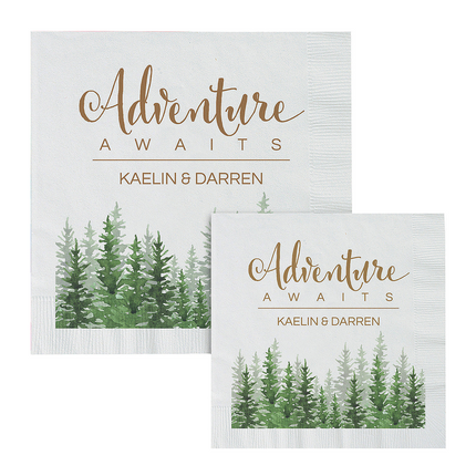 Personalized Adventure Tree Scene Luncheon Napkins