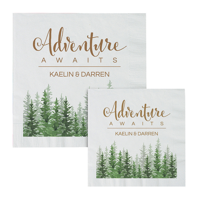 Personalized Adventure Tree Scene Luncheon Napkins