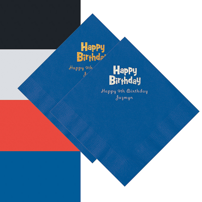 Personalized Birthday Luncheon Napkins