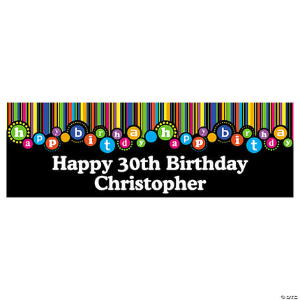 Personalized Birthday Dots Banner - Small