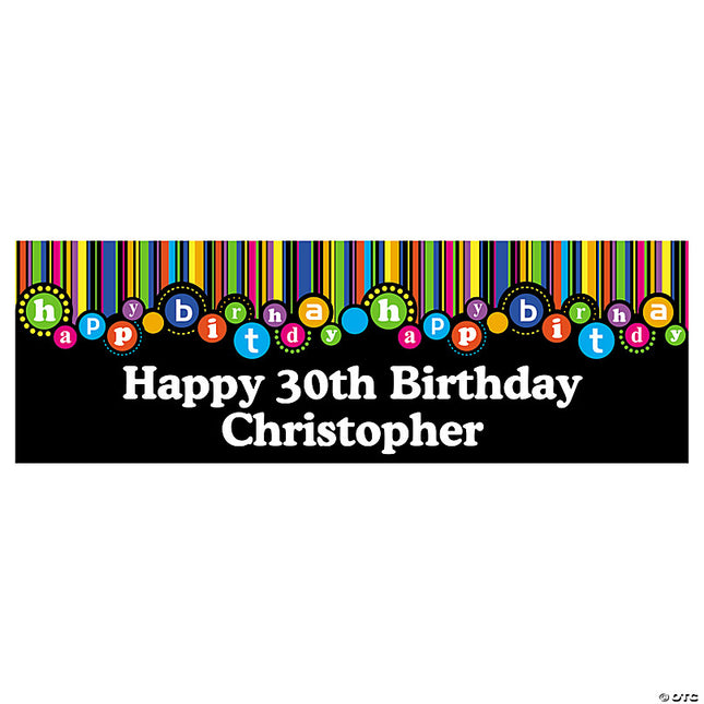 Personalized Birthday Dots Banner - Small