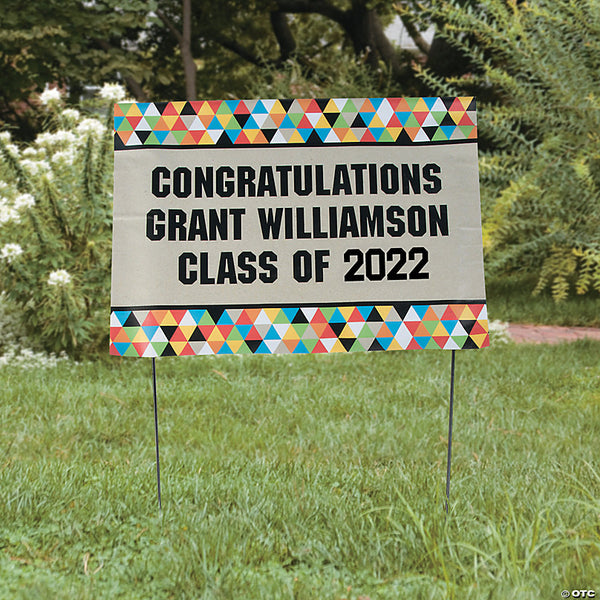 Personalized Bold Graduation Party Yard Sign