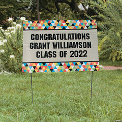 Personalized Bold Graduation Party Yard Sign