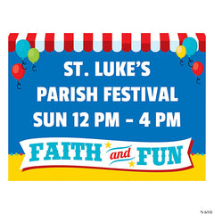 Personalized Church Carnival Yard Sign