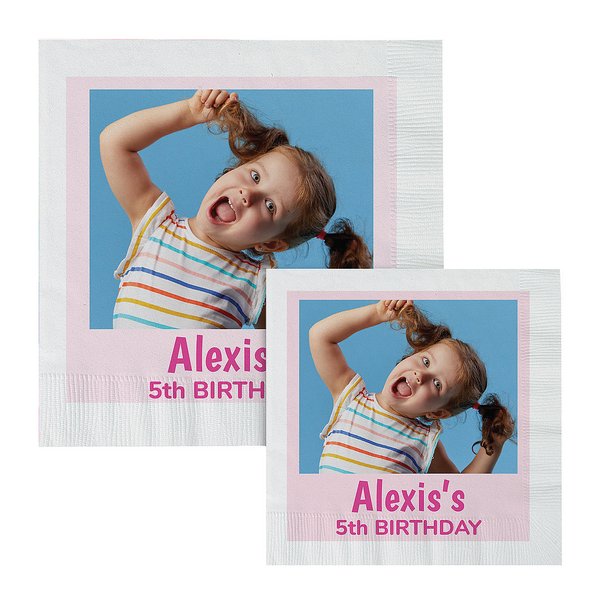 Personalized Custom Photo Beverage Instaframe Paper Napkins