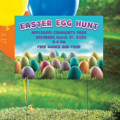 Personalized Easter Egg Hunt Yard Sign