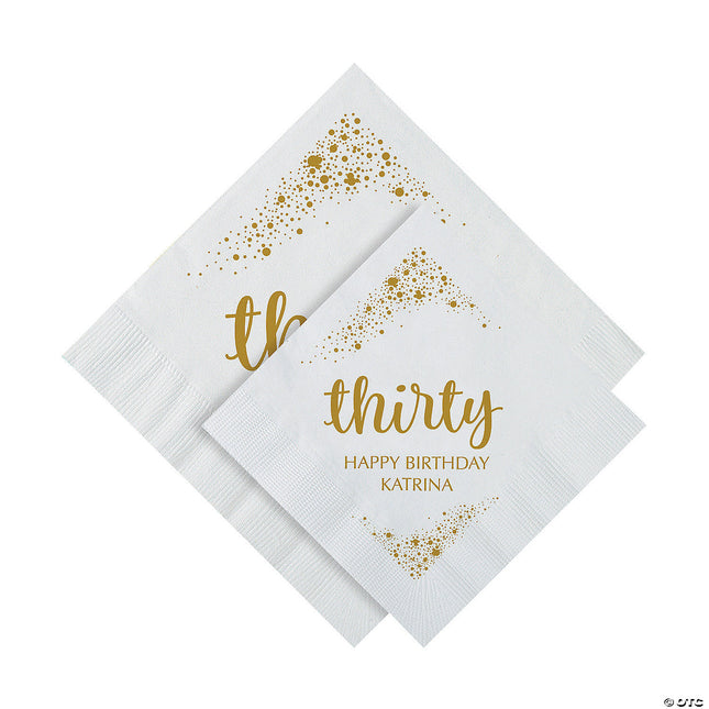 Personalized Elegant Milestone Luncheon Napkins