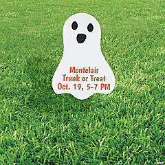 Personalized Ghost-Shaped Yard Sign