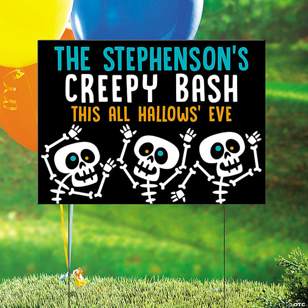 Personalized Goofy Ghouls Yard Sign Halloween Decoration