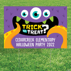 Personalized Halloween Monster Yard Sign