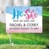 Personalized He or She Gender Reveal Yard Sign