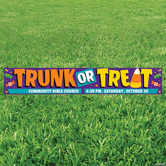 Personalized Horizontal Trunk or Treat Yard Sign - Large