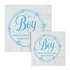 Personalized Its a Boy Blue Heart Luncheon Napkins