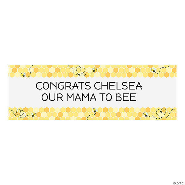 Personalized Medium Bee Party Banner - Small