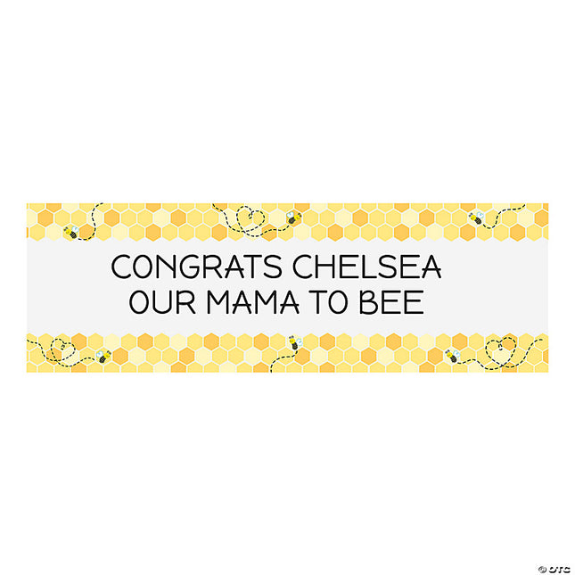 Personalized Medium Bee Party Banner - Large