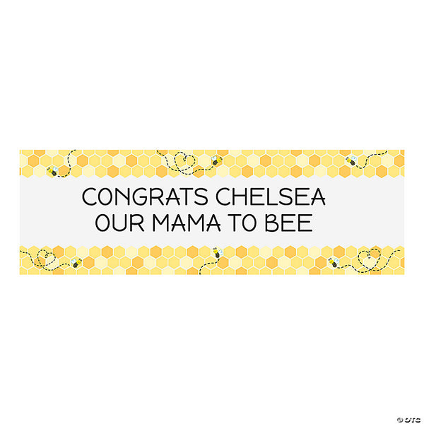 Personalized Medium Bee Party Banner - Large