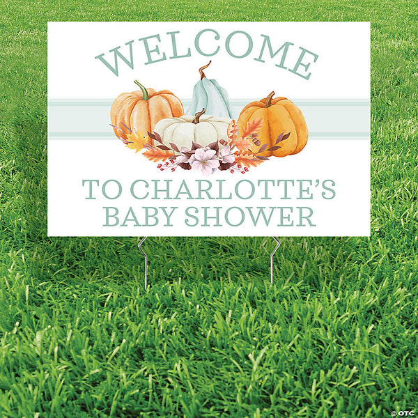 Personalized Modern Pumpkin Yard Sign