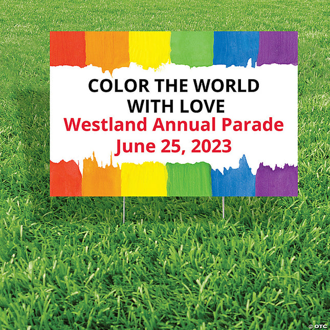 Personalized Rainbow Yard Sign