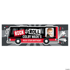 Personalized Rock Star Tour Bus Custom Photo Banner - Large