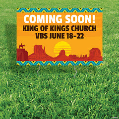 Personalized Southwest VBS Yard Sign