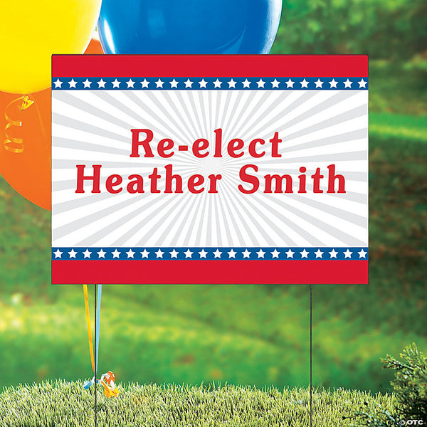 Personalized Stars & Stripes Yard Sign