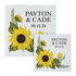 Personalized Sunflower Beverage Napkins