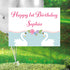 Personalized Sweet Swan Plastic Yard Sign