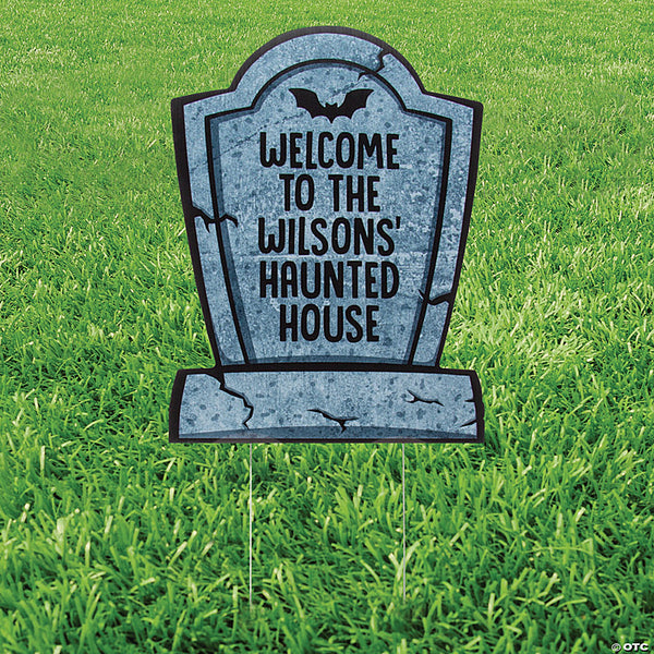 Personalized Tombstone Yard Sign Halloween Decoration