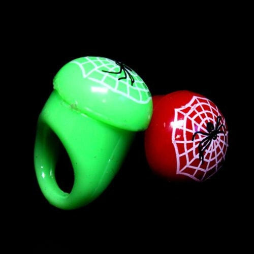LED Light Up Spider Jelly Ring - Assorted