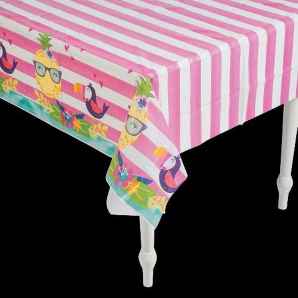 Pineapple N Friends Plastic Tablecloth