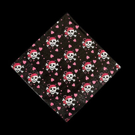 Pink Pirate Girl Luncheon Napkins