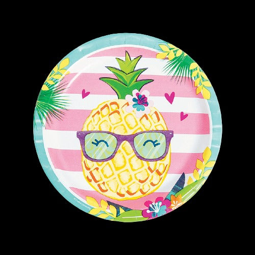 Pineapple N Friends Paper Dinner Plates