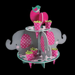 Pink Elephant Treat Stand With Cones