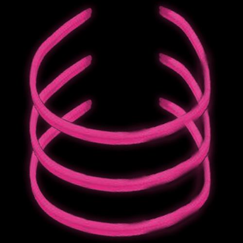 22 Inch Twister Pink Glow Sticks Necklaces - Pack of 25