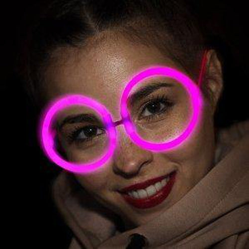 Pink Round Glow Eyeglasses