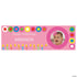 Pink & Candles Birthday Photo Custom Banner - Medium
