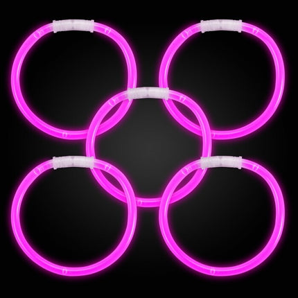 8 Inch Premium Pink Glow Stick Bracelets