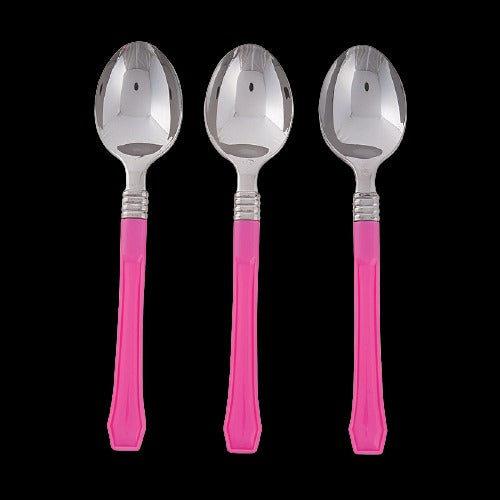 Pink Premium Plastic Spoons