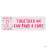 Pink Ribbon Floral Custom Banner - Medium