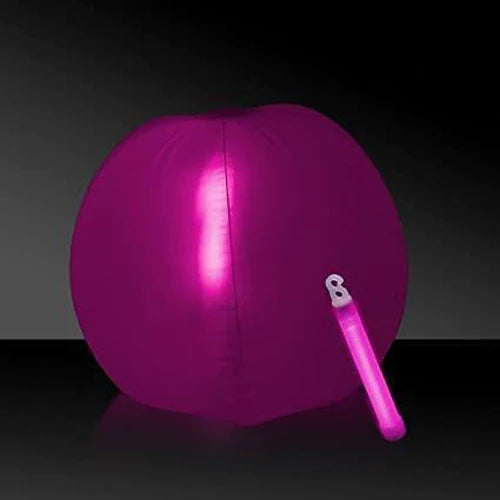 12 Inch Glow in The Dark Pink Beach Ball