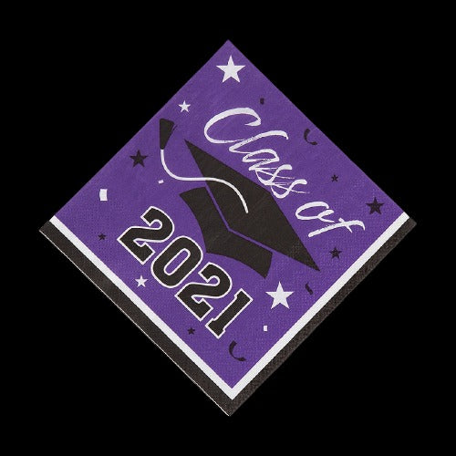 Purple Class of 2021 Luncheon Napkins